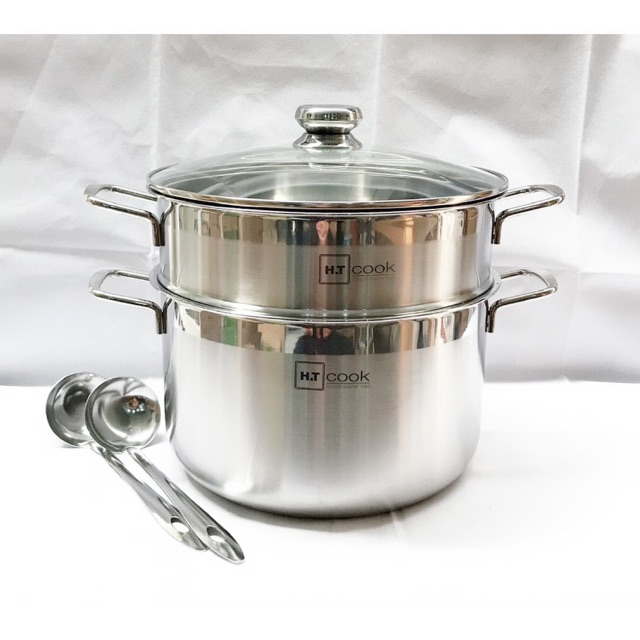 Bộ nồi xửng hấp 1 đáy inox 430 H.T COOK