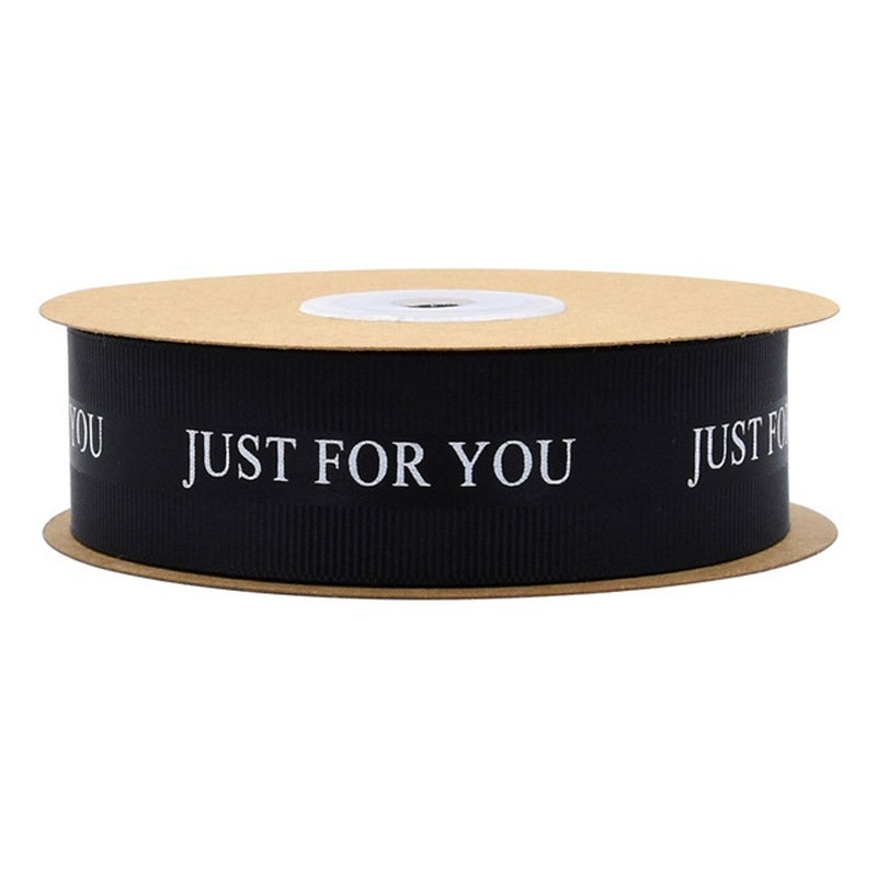 Cuộn Dây Ruy Băng 10M 25mm Họa Tiết Chữ Cái Trang Trí Thủ Công