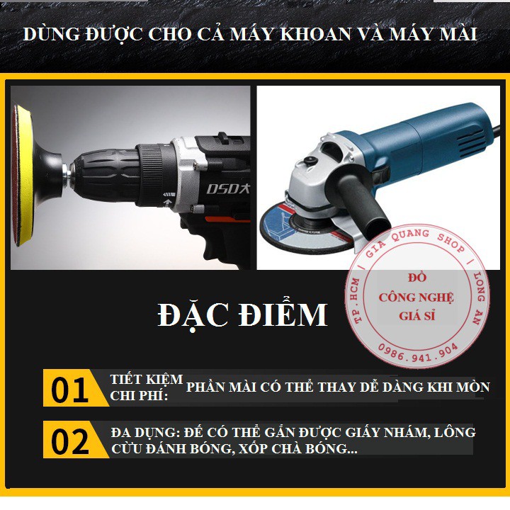 Đế dán và các loại miếng dán giấy nhám 100mm