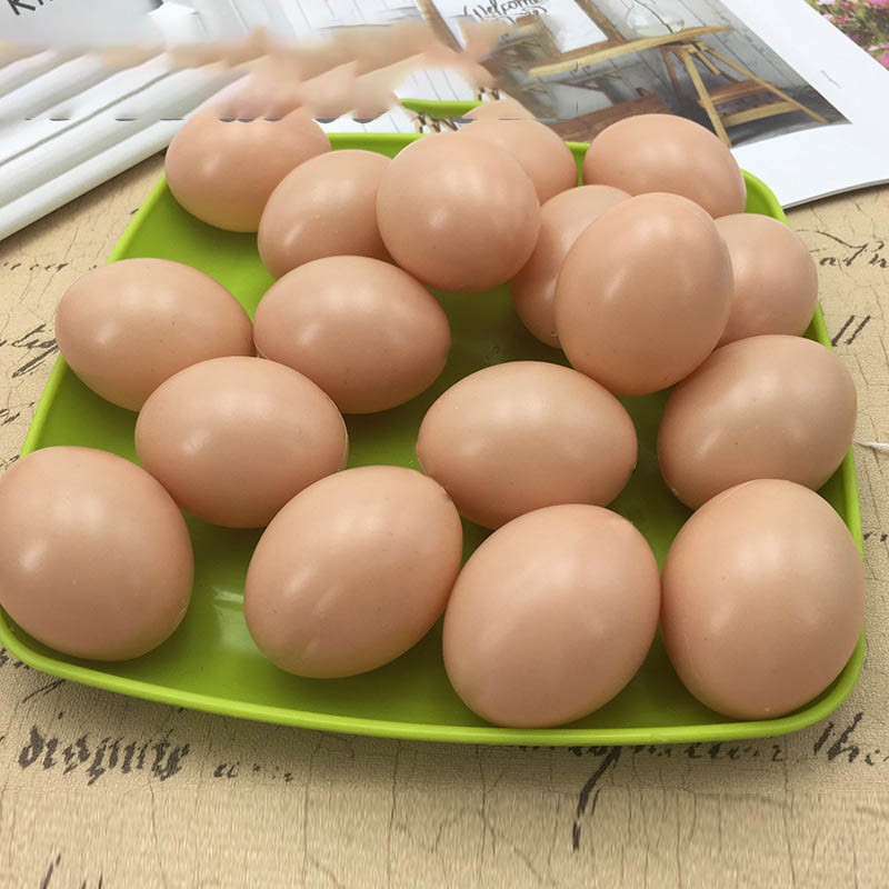 Set 10 quả trứng gà giả bằng nhựa cho mô hình chuồng ấp trứng trứng gà mô phỏng cho dạy học