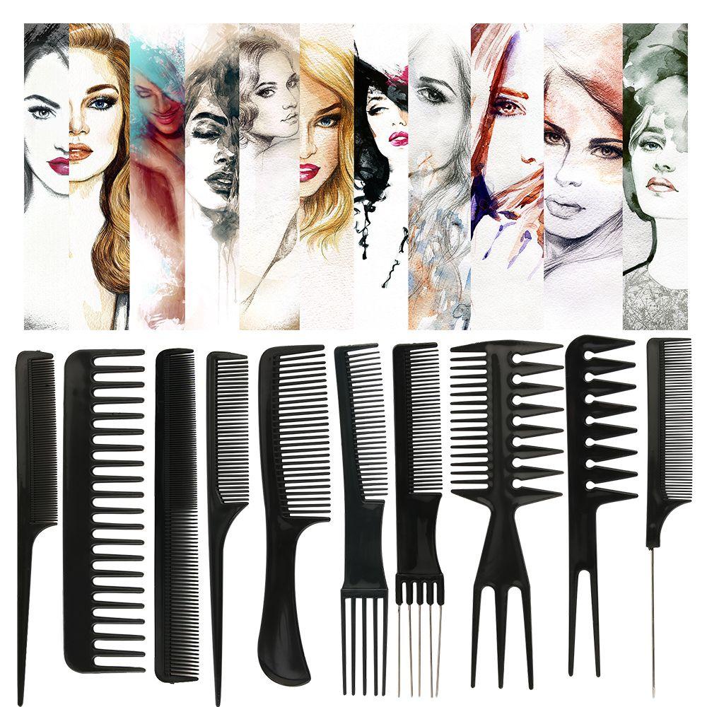 Bộ 10 Lược Tạo Kiểu Tóc Chuyên Dụng Cho Salon