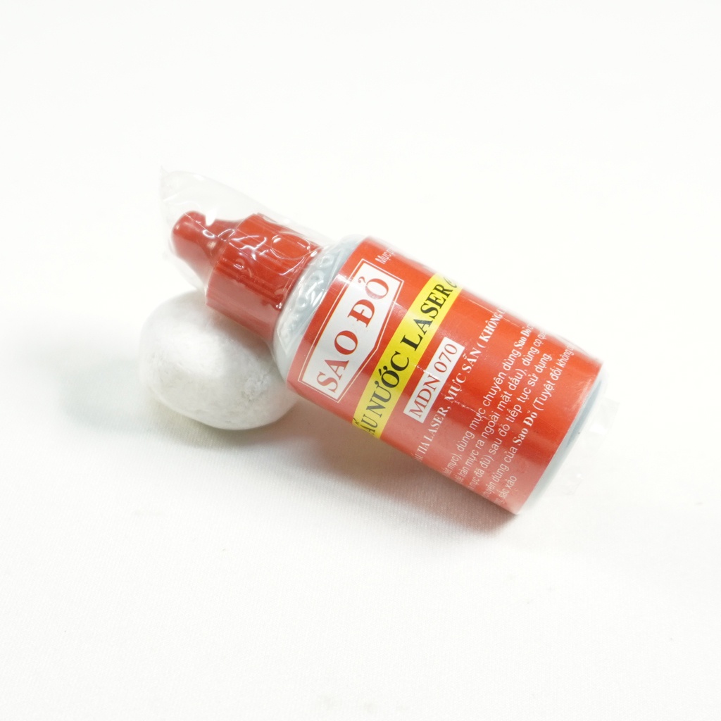 Mực dấu Sao Đỏ 15ml Màu mực đen/xanh dương/đỏ