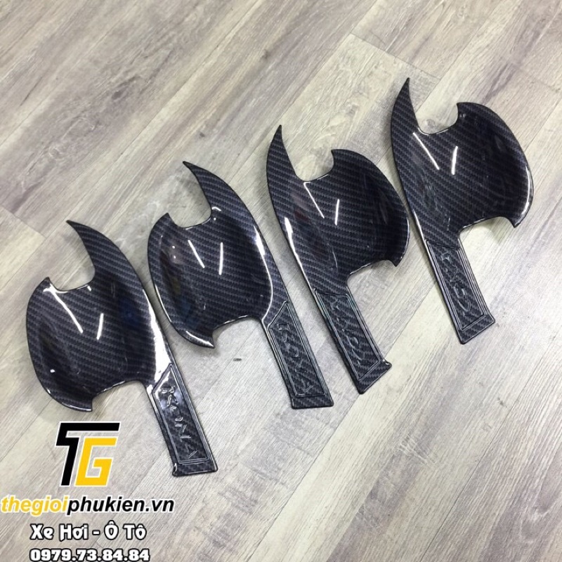 Bộ ốp tay nắm hõm cửa Kona 2018 - 2021 Mẫu carbon