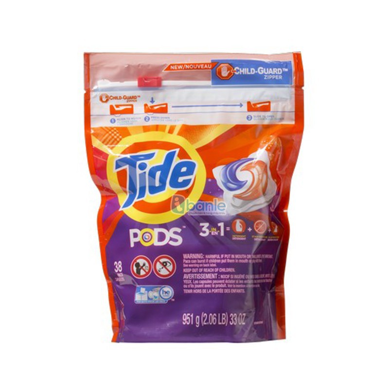 Viên Giặt Tide Pods 3in1 42 Viên/Túi Mỹ