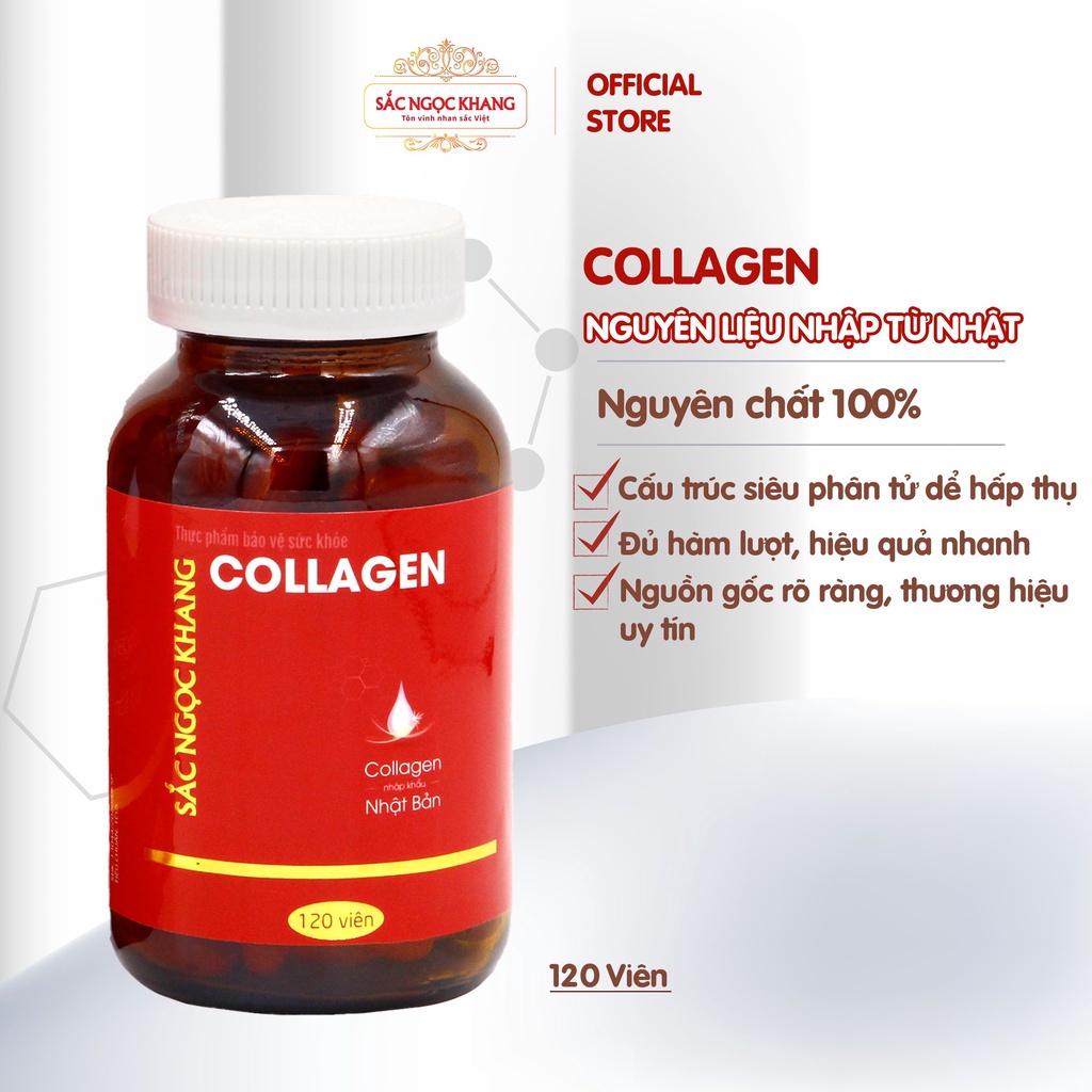 viên uống collagen Sắc Ngọc Khang (hộp 120v), bí quyết trẻ đẹp