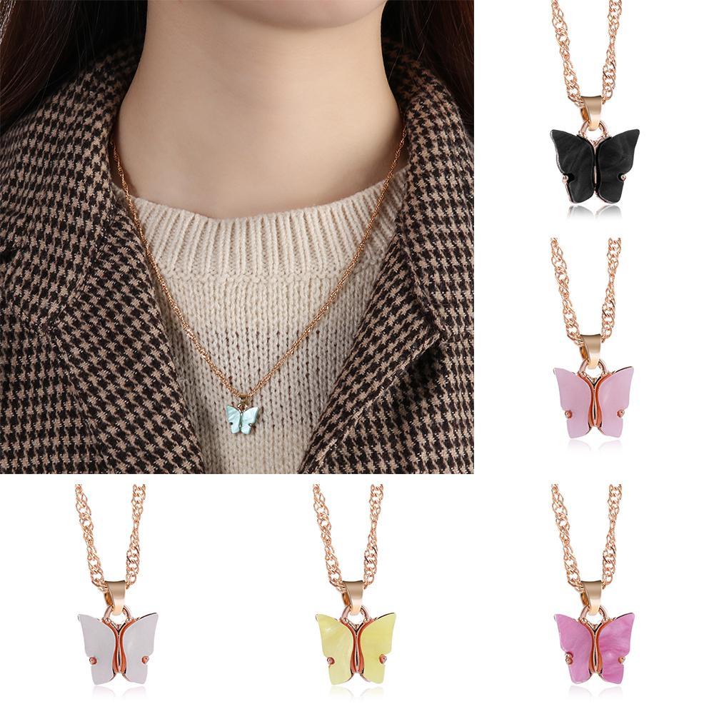 Vòng cổ Mặt Hình Bướm Dễ Thương Phong Cách Hàn Quốc Cho Nữ