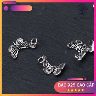 Charm bạc hình bướm mặt treo