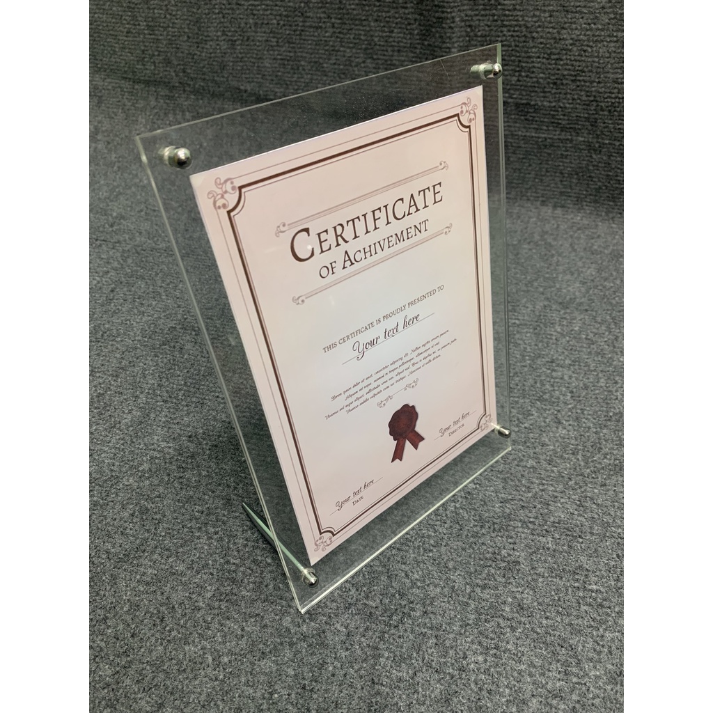 Khung ảnh A4 để bàn mica trong