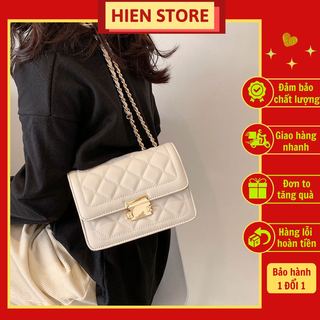 👜Túi Sách Nữ Trần Trám Nổi,Được Thiết Kế dây Đeo Xích Luồn Da Chắc Chắn Được Thiết Kế Bởi Phong Cách Hàn Quốc Trẻ Đẹp😍😍