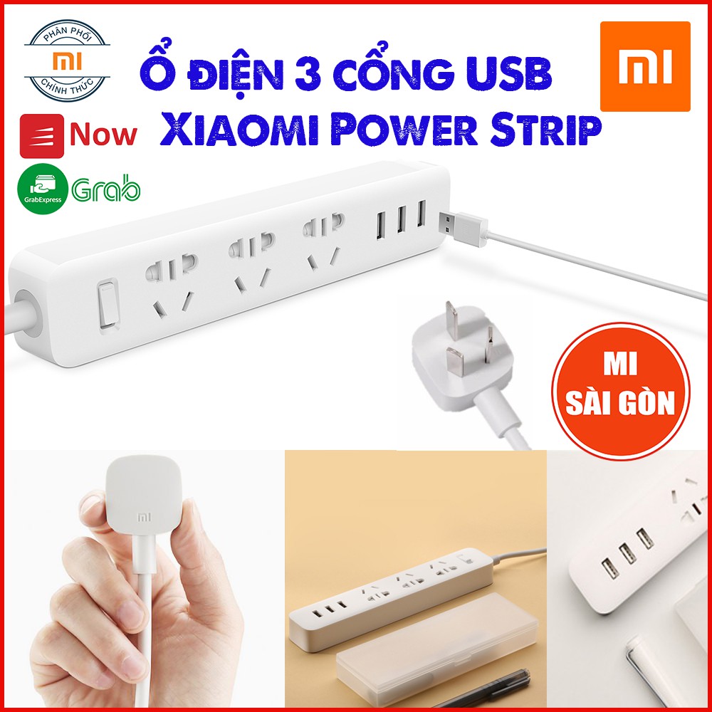 [Hỏa Tốc HCM] Ổ điện 3 Cổng 3 USB Xiaomi Power Strip
