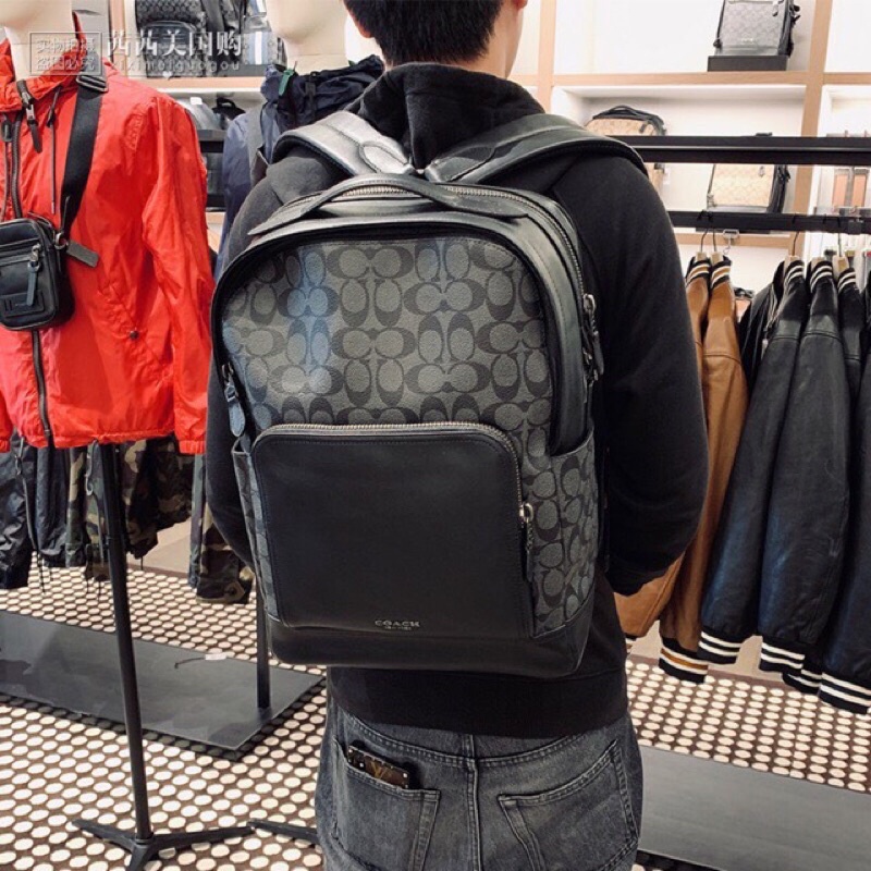 Balo nam COACH F38755 Coach Graham Backpack In Signature Canvas