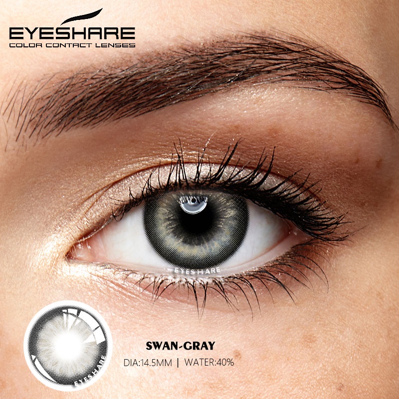 EYESHARE [Hàng mới về] 2 Kính áp tròng mềm mại màu sắc chân thực thời trang