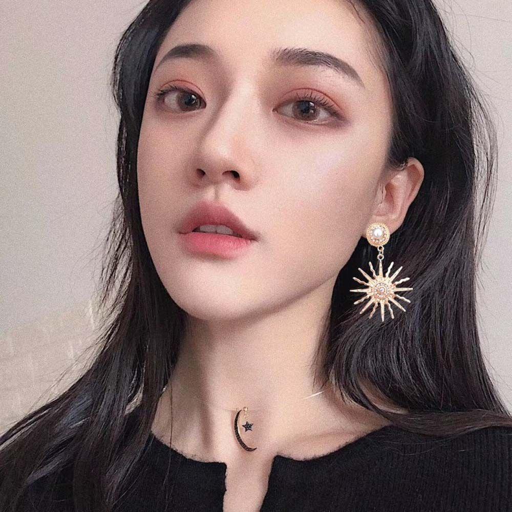 JARRED Bông Tai Hình Hoa Cúc Đính Đá Thời Trang Dành Cho Nữ