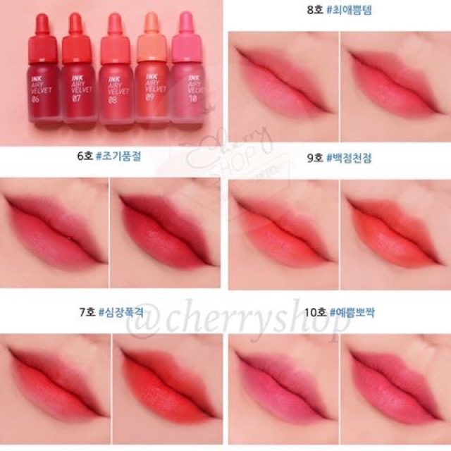 ( NEW 2019 ) Son PERIPERA INK AIRY VELVET LIP TINT