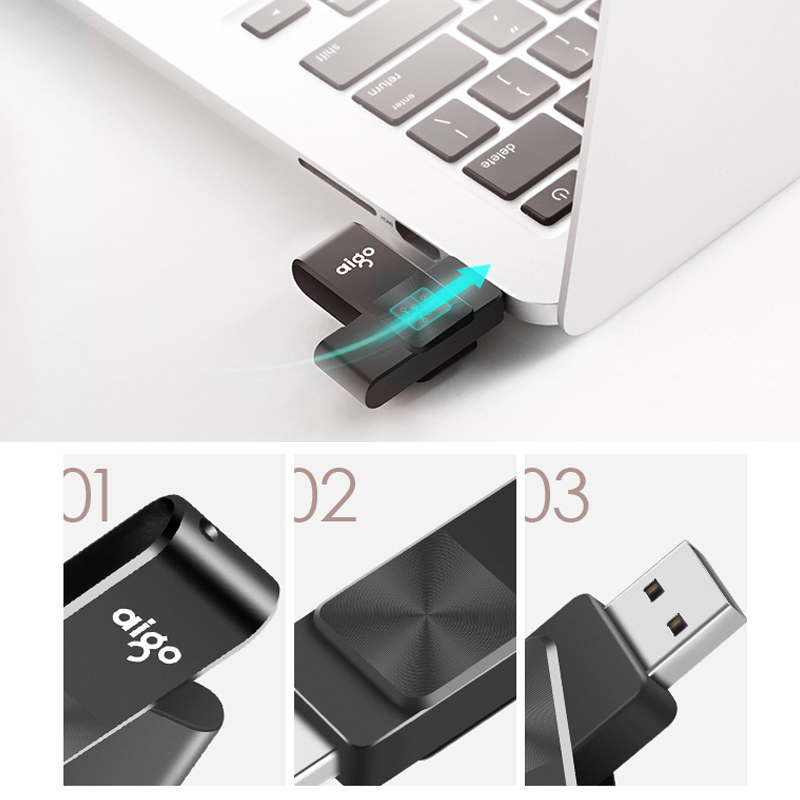 Đầu USB Aigo U266 dung lượng 64GB tốc độ cao chất lượng cao cho học sinh