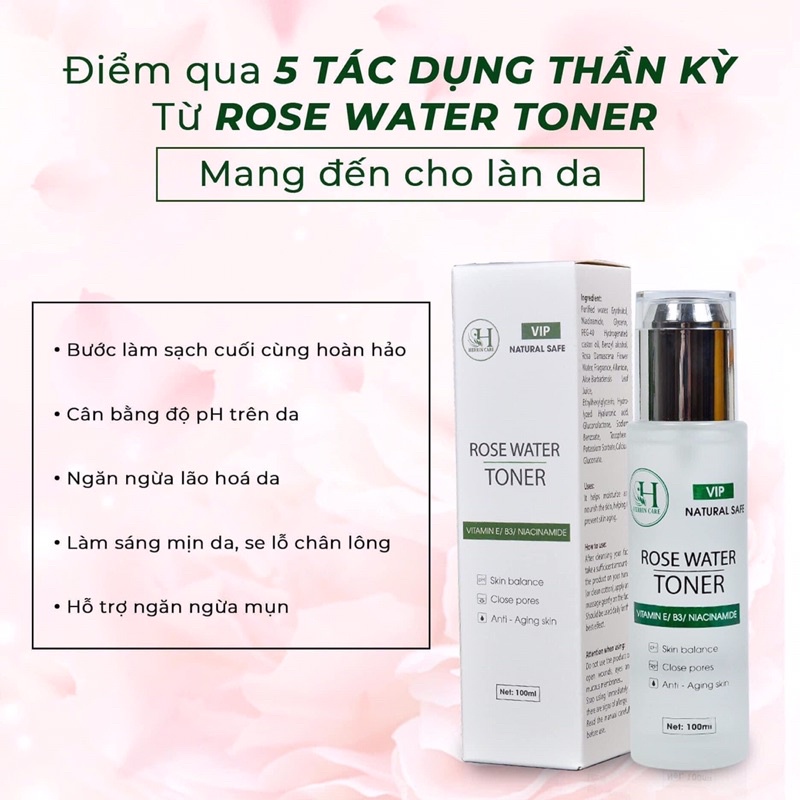 ROSE WATER TONER (Nước hoa hồng)