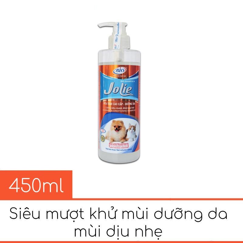 Sữa Tắm Bio-Shampoo 4 Jolie Dưỡng Lông Da Cho Chó Mèo (450ml)