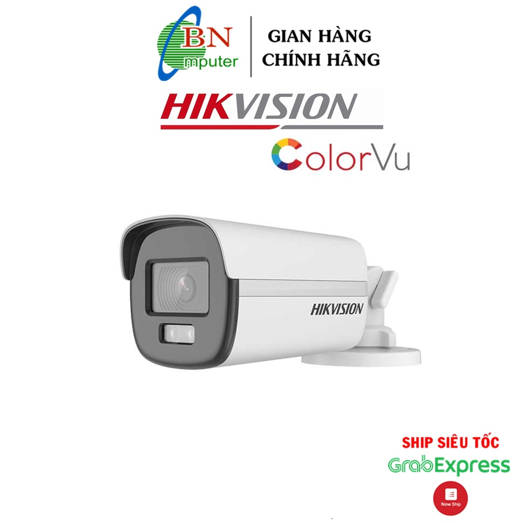 Camera Hikvision 12DF0T-F thân trụ 2.0 có màu led 40 mét cam chạy cáp đồng trục