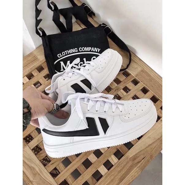 Giày sneaker nữ độn đế siêu nhẹ 6666 viền màu AIR cao cấp