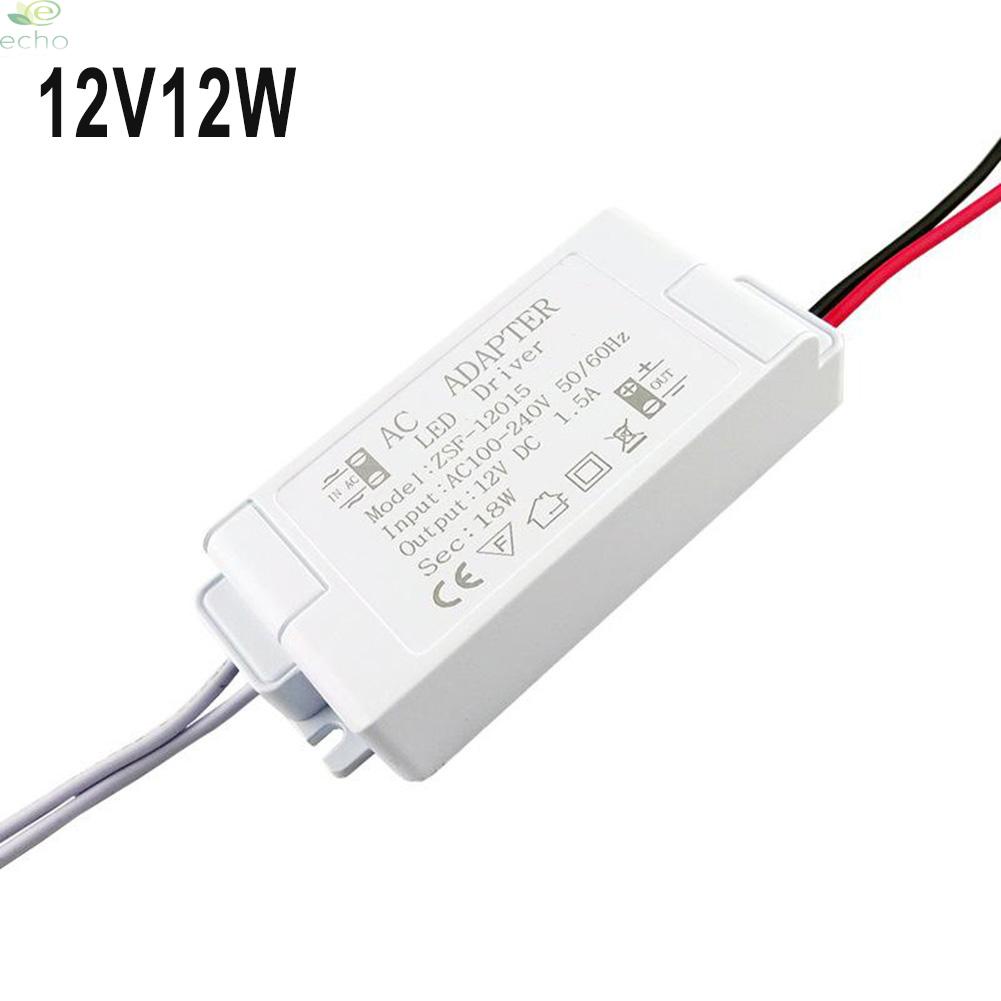 ECHO~LED Driver Adapter 12W/24W/36W AC220 -240V To DC12V For Led Strip Light#Ready Stock