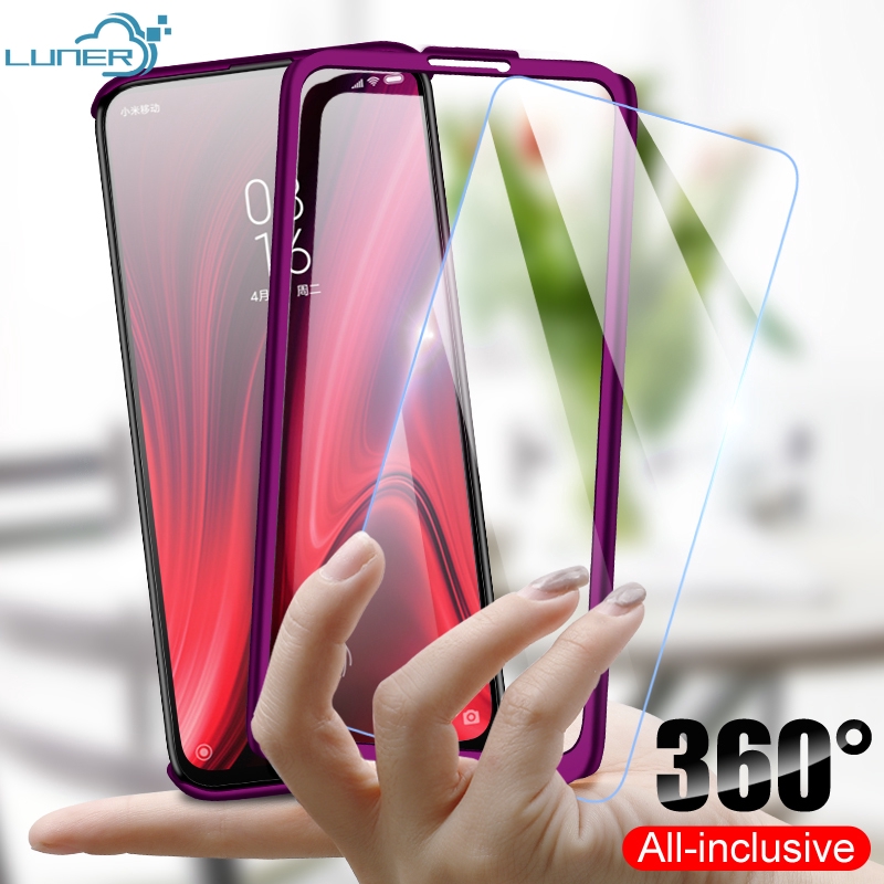 Ốp điện thoại chống rơi cho OPPO A3 A3S A5 A5S A7 A12 A12E A52 A92 A5 A9 2020 360 hai mặt Bảo hiểm đầy đủ Bao đựng điện thoại di động