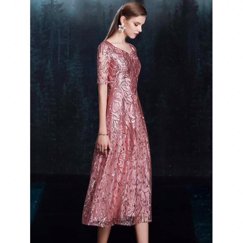 Đầm ren lụa nữ cao cấp mềm mượt sang trọng QCNP3909