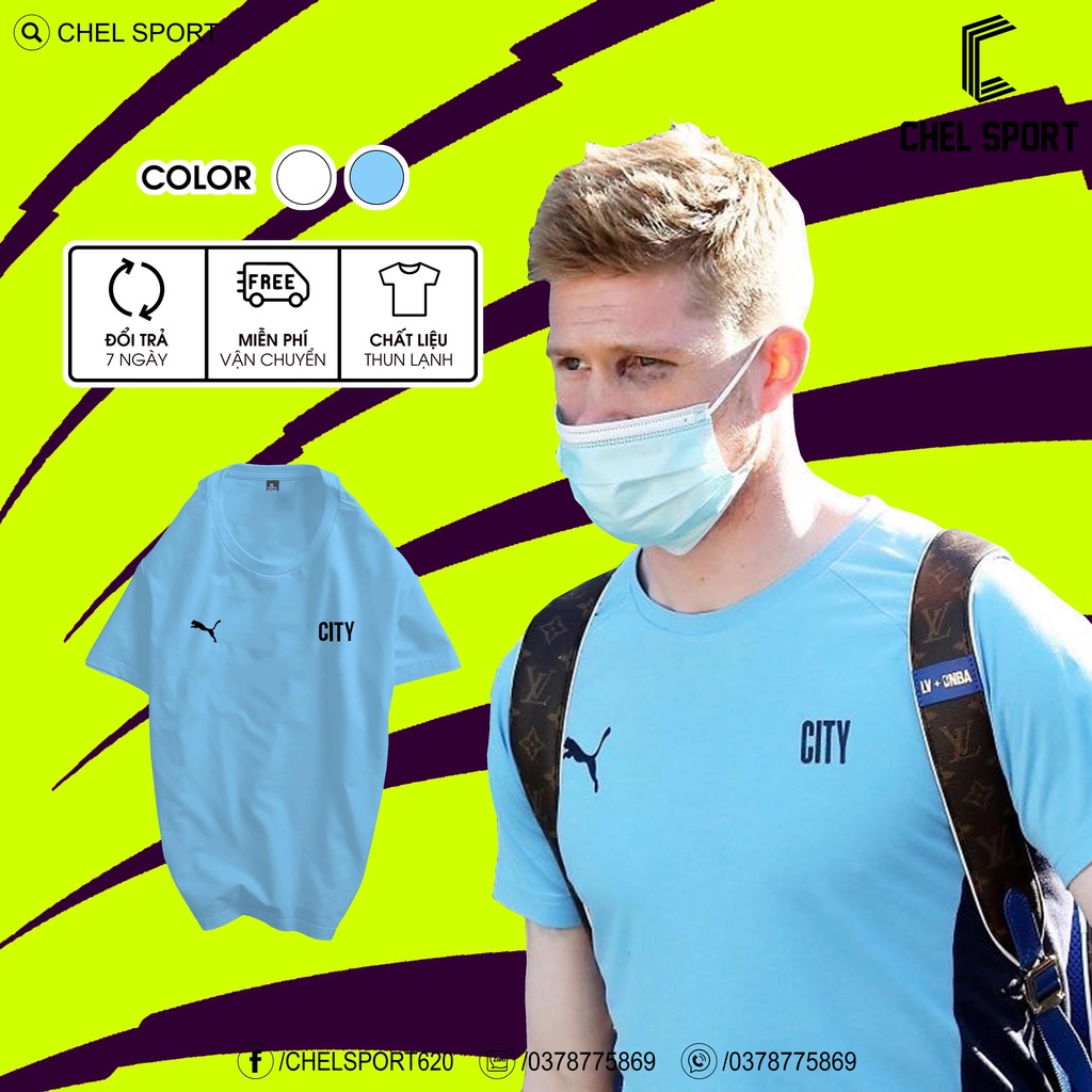 Áo thun di chuyển Man City [ẢNH THẬT]