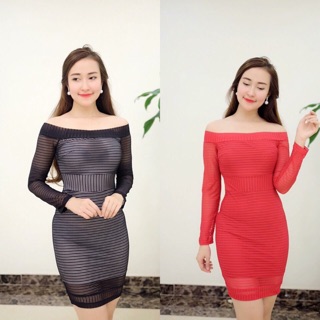 Váy body trễ vai