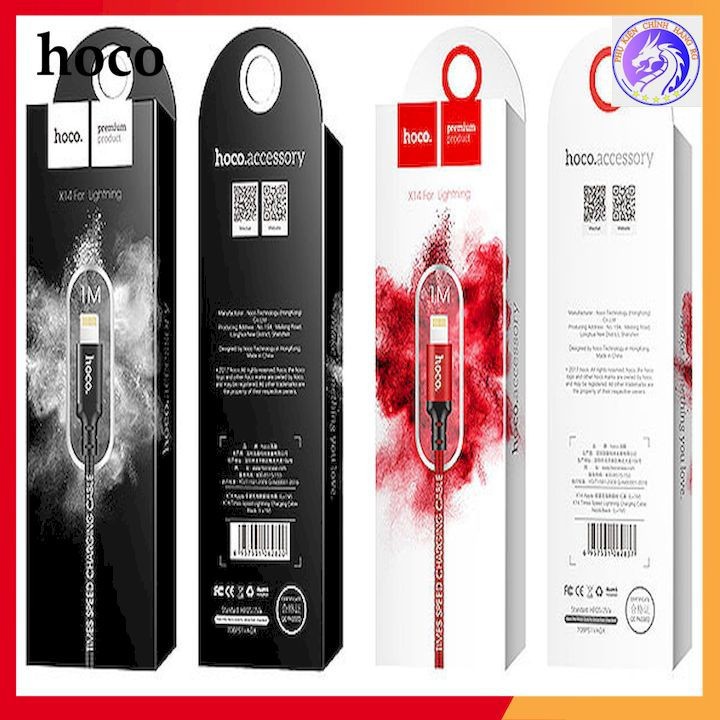 Cáp Sạc Nhanh Dây Dù Hoco X14/ Hoco X14 Max Lightning Cho iPhone - iPad - Chính Hãng Chất Lượng Cao