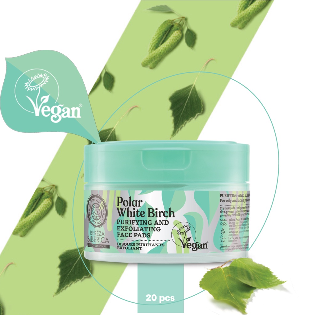 Tẩy tế bào chết cho da mặt NATURA SIBERICA 20 miếng