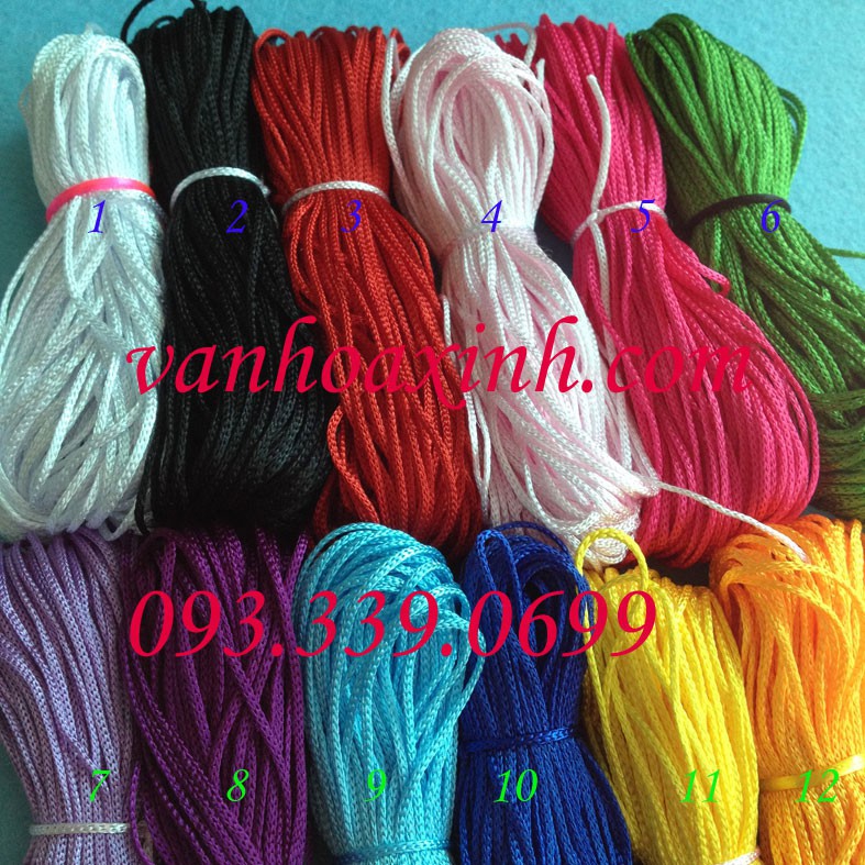 💐🌷🌼  Bó 20m dù mềm 1mm đan vòng tay hoặc thắt chữ trên bút Nylon thread