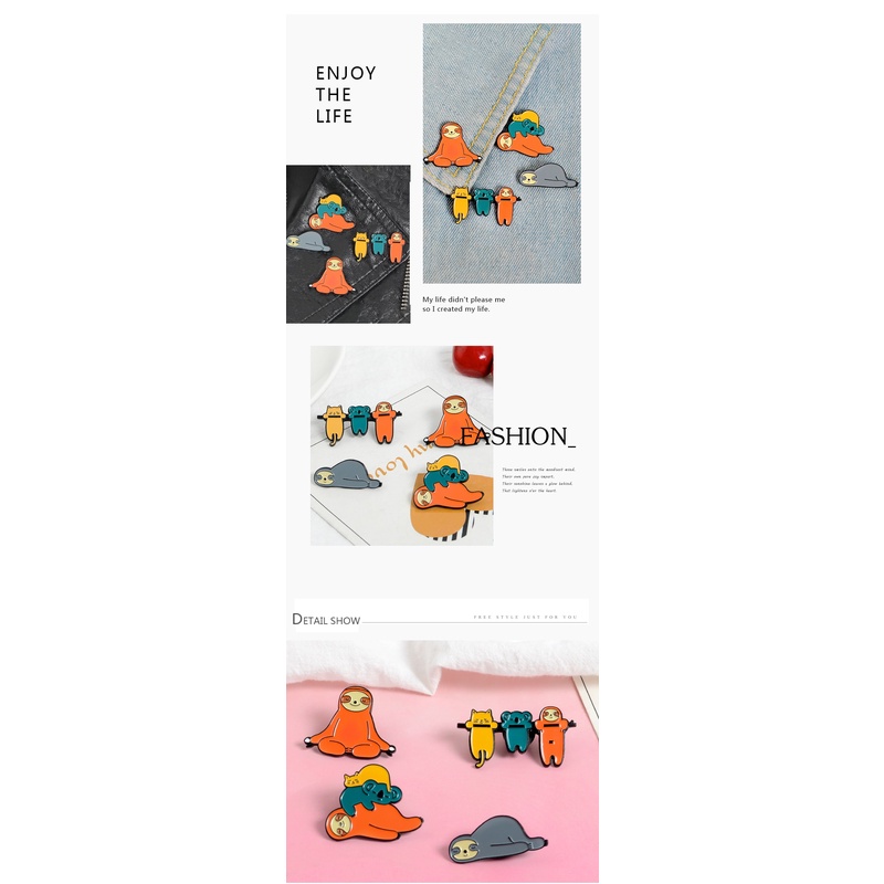 Trâm cài áo hình động vật đáng yêu