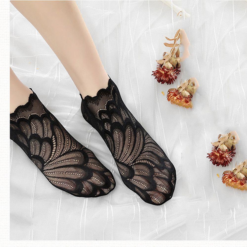 Vớ Ren Cổ Chân Tàng Hình Họa Tiết Con Công Thời Trang Mùa Hè