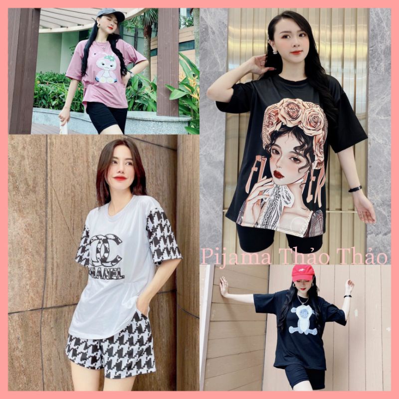 Set Bộ Nữ Quần Đùi Chất Thun Cotton Xịn Sò