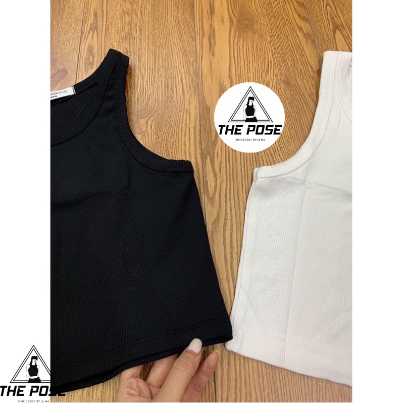 Áo Croptop Trơn Balo Basic Nữ Ba Lỗ Thể Thao 2 Màu Cơ Bản  THE POSE
