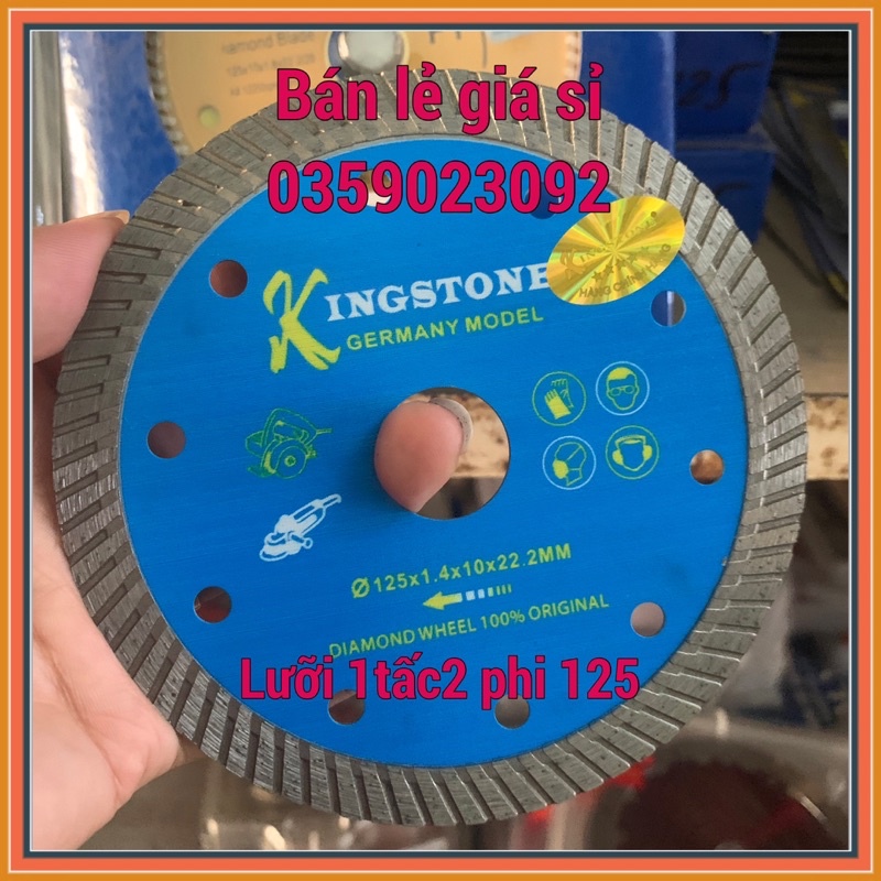 lưỡi cắt gach KINGSTONe 1TẤC2 PHI 125 cắt siêu ngọt bền tiết kiệm cho người tiêu dung