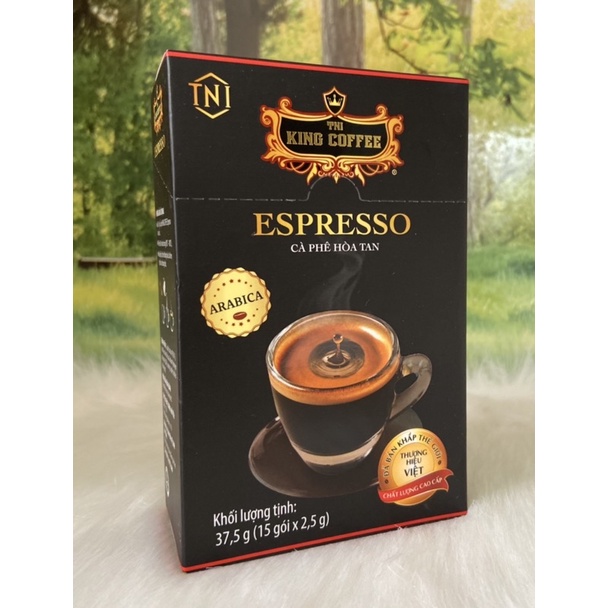 Cà Phê Hoà Tan King Coffee Espresso Hộp 37,5g / 15 gói *2,5g