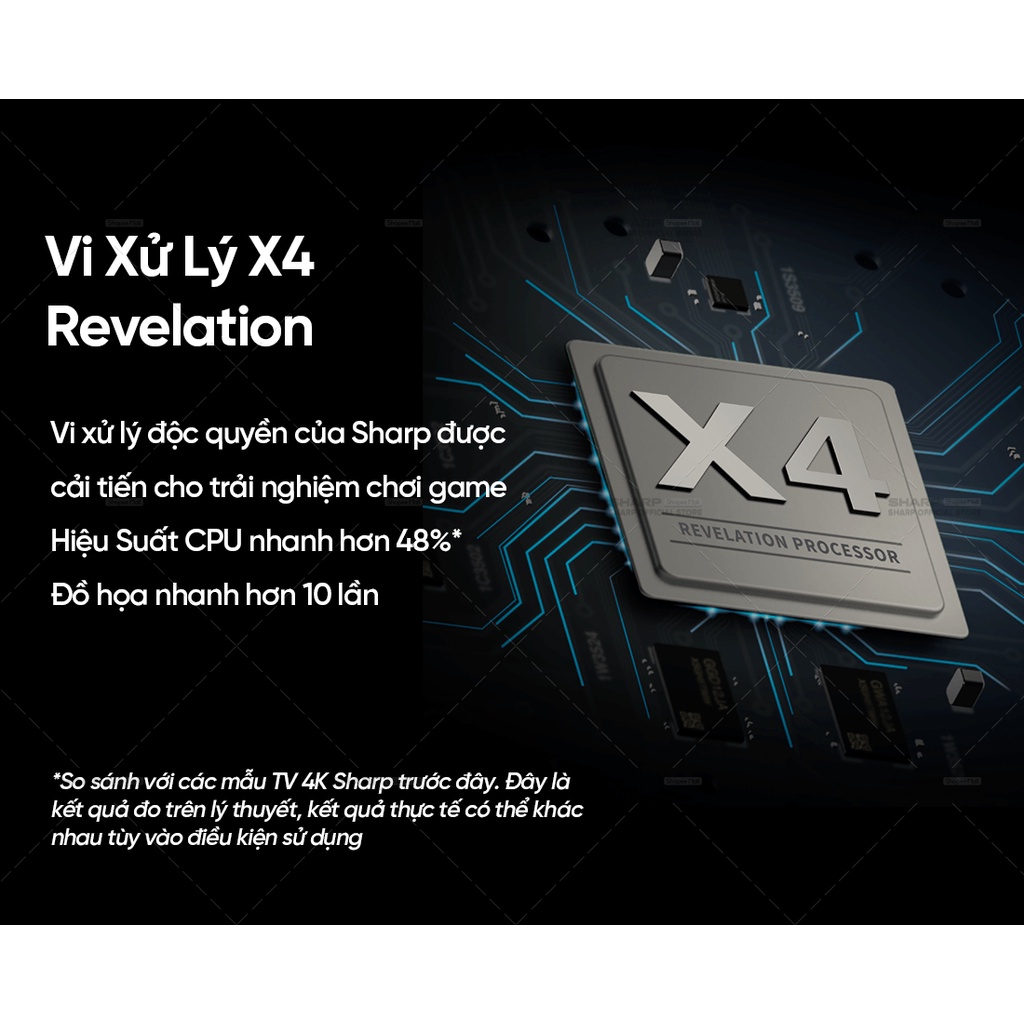 TV Sharp 50inch 4T-C50DK1X LED 4K Ultra HD Hàng Malaysia, Android 11.0