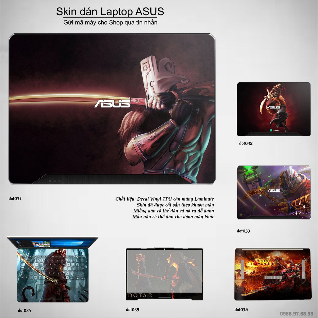 Skin dán Laptop Asus in hình Dota 2 _nhiều mẫu 6 (inbox mã máy cho Shop)