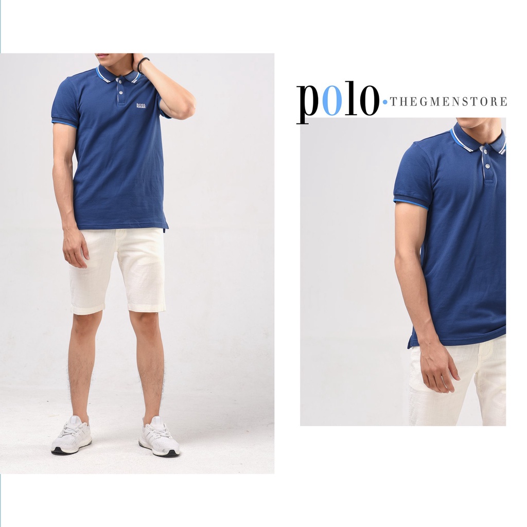 Áo Polo nam The GMEN Hugo Boss Polo chất liệu 100% cotton, kẻ viền ấn tượng