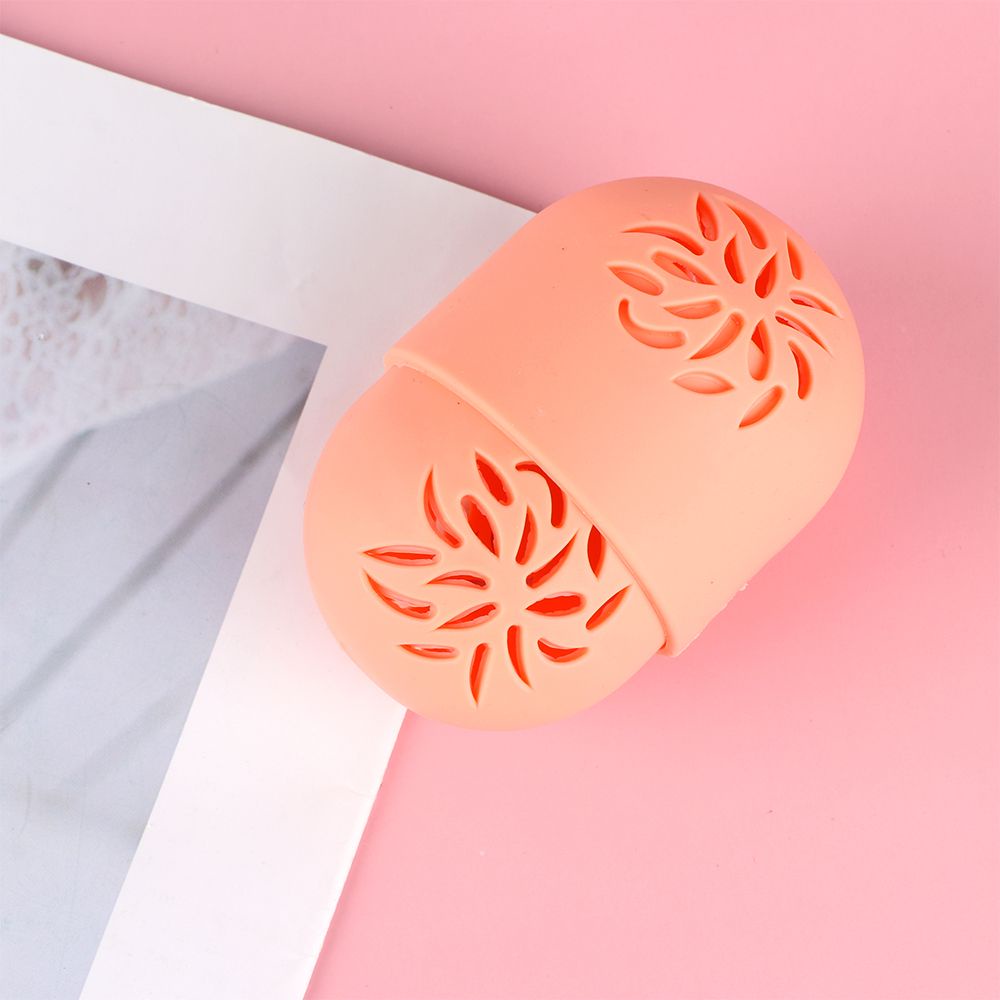 [Hàng mới về] Hộp đựng mút trang điểm hình quả trứng bằng silicon mềm nhanh khô chống nấm mốc