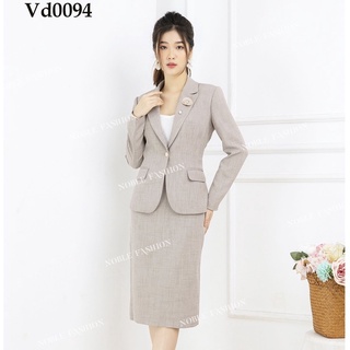 Bộ vest nữ công sở,set vest chân váy bút chì vd0094