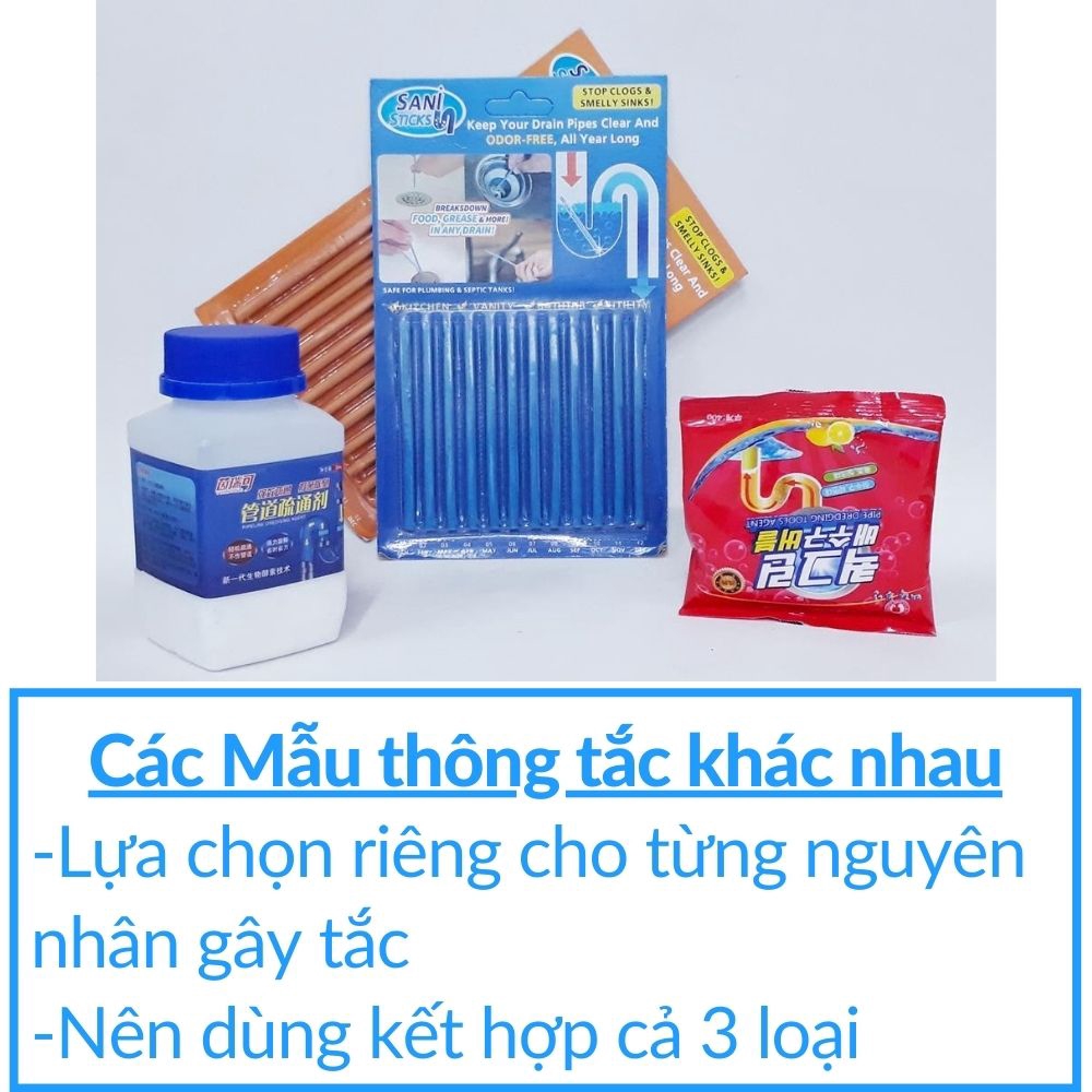 Thông tắc Bồn cầu Bồn rửa bát Cống Ống nước - Chọn các Loại phù hợp