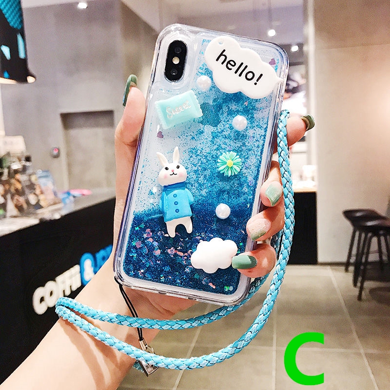 Ốp điện thoại kim tuyến nước có dây đeo thời trang cho SAMSUNG GALAXY J3 J5 J7 J1 J3PRO J5PRO J7PRO J2PRO