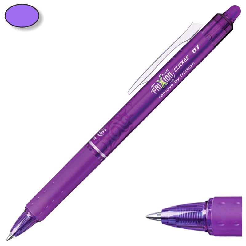 Bút Gel Xóa Được Pilot Màu Tím Nhập Khẩu NHẬT BẢN - Pilot Frixion Ball Cliker - BLRT-FR7-B