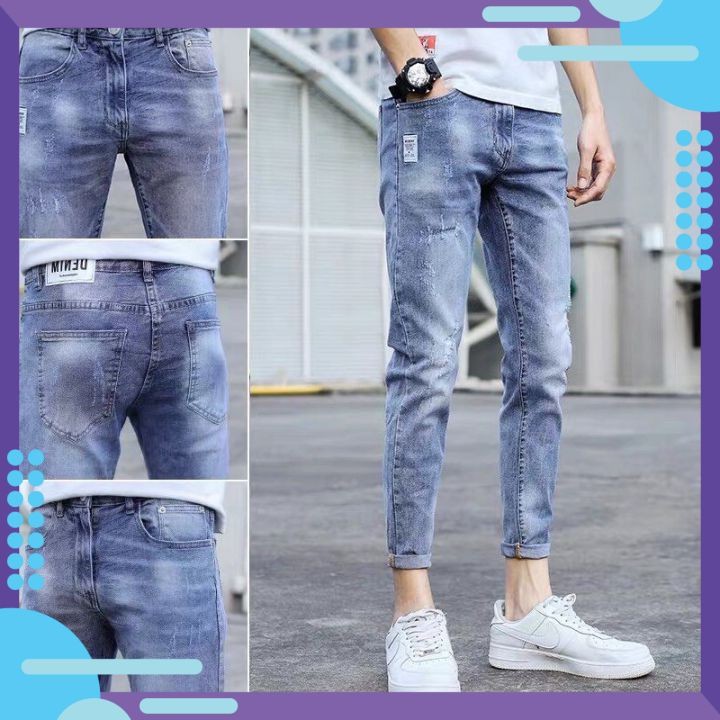Quần Jean Nam Chất Co Giãn, Không Bai Màu, Dáng Ôm Body, Hit Hót Thời Trang Phong Cách tp_shop_ 87 ms1014