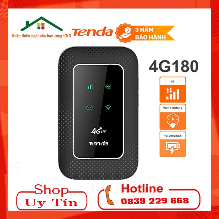 BỘ PHÁT TENDA WIFI 4G / 3G LTE - 4G180 Không LAN - 4G03 1 CỔNG LAN 4G680 2 CỔNG LAN - HÀNG CHÍNH HÃNG BH 12 THÁNG