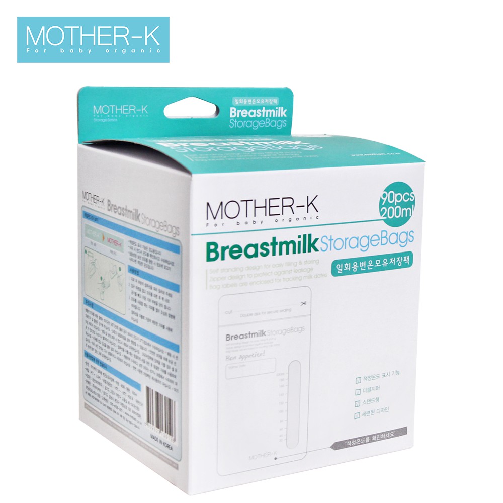 Túi trữ sữa cảm ứng nhiệt Mother-K 200ml (90c)