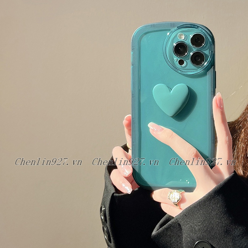 Ốp Điện Thoại Mềm Trong Suốt Chống Sốc Họa Tiết Trái Tim 3D Cho IPhone 14 13 12 11 Pro Max X XS Max XR 6 6S 7 8 Plus SE3
