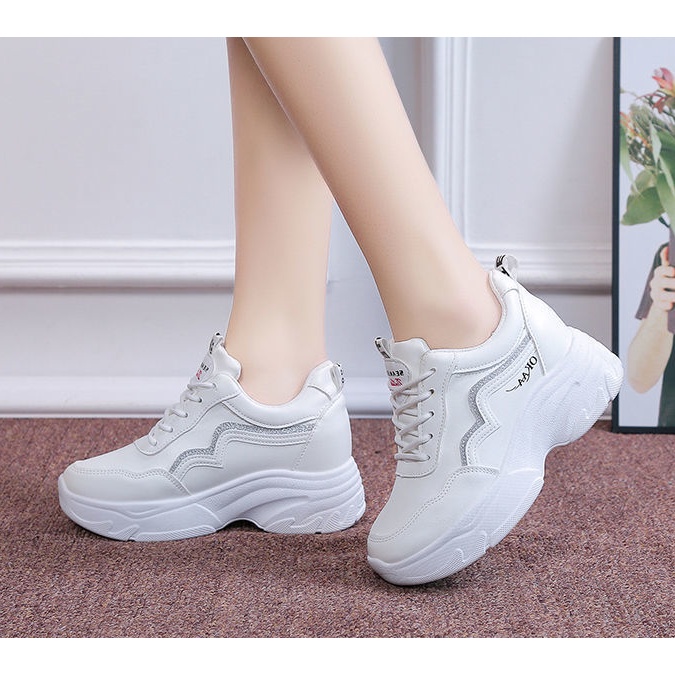 Giày Sneaker nử thể thao đế đôn 6 phân GT01920- GOLDSNEAKER